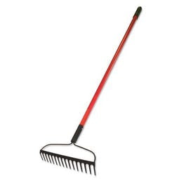 16-In. Bow Rake, Heavy-Duty Steel,  58-In.Fiberglass Handle Online Sale