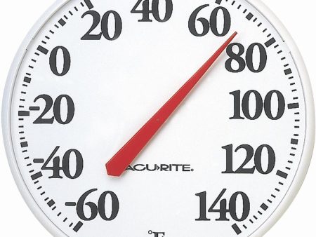 Acurite 12.5  Dia Plastic Dial Indoor & Outdoor Thermometer Hot on Sale