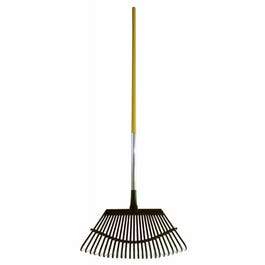 19-Inch Flex Steel Head Lawn Rake With 48-Inch Comfort Molded-Grip Handle For Sale