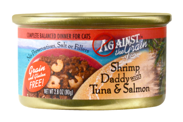 Against the Grain Shrimp Daddy with Tuna and Salmon Canned Cat Food Sale