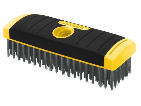 Allway 6×19 SG Carbon Steel Wire Brush- Scrub Brush Block, Labelled Online now