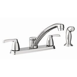 Adler Kitchen Faucet, Double Handle, Chrome Discount