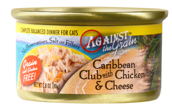 Against the Grain Caribbean Club with Chicken and Cheese Canned Cat Food Cheap