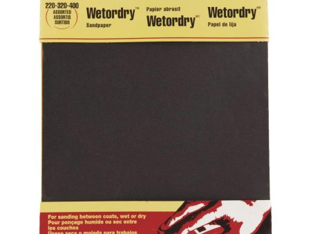 3M Wetordry 9 In. x 11 In. 400 320 220 Grit Assorted Grade Sandpaper (5-Pack) on Sale