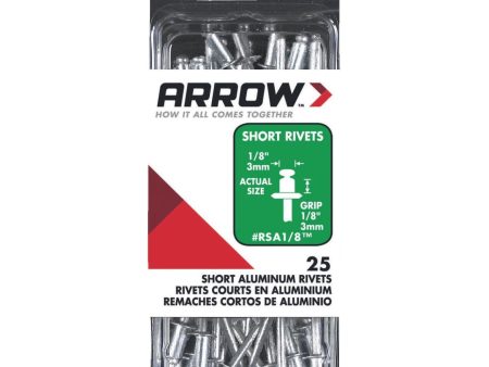 Arrow 1 8 In. x 1 8 In. Aluminum Rivet (25 Count) Online now