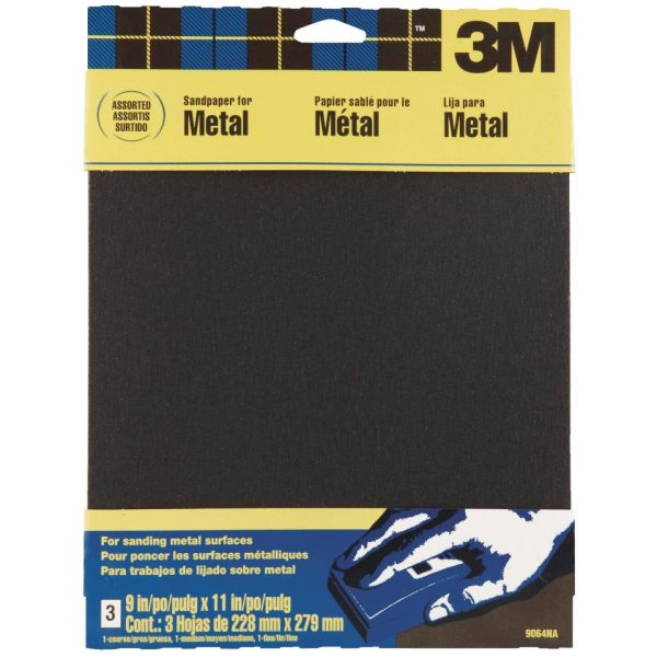 3M 9 In. W. x 11 In. L. Assorted Grit Emery Cloth (3-pack) Discount