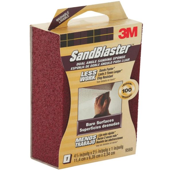 3M SandBlaster Dual Angle 2-1 2 In. x 4-1 2 In. x 1 In. 100 Grit Medium Sanding Sponge Discount