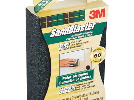 3M SandBlaster Paint Stripping 2-1 2 In. x 3-3 4 In. x 1 In. 60 Grit Coarse Sanding Sponge on Sale