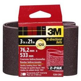 2-Pk., 3 x 21-In. 120-Grit Heavy-Duty Sanding Belt Supply