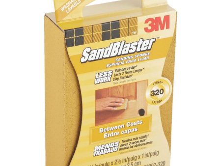 3M SandBlaster Between Coats 2-1 2 In. x 3-3 4 In. x 1 In. 320 Grit Fine Sanding Sponge Online Sale